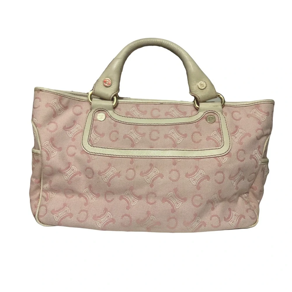 Authentic Celine Light Pink Canvas Bag - Picture 2 of 5